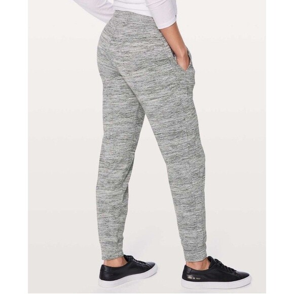 LULULEMON Ready To Rulu Space Dye Seal Gray Deep Coal Jogger Pants Womens Size 4 - Picture 3 of 12